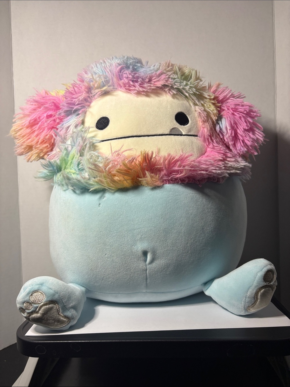 Zozo the Bigfoot Fuzzy-Head Blue Body Squishmallow Toy BEE HAPPY🐝‎